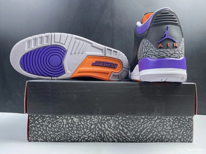 Rep Air Jordan 3 Court 050 Purple Retro CT8532 Black 0720